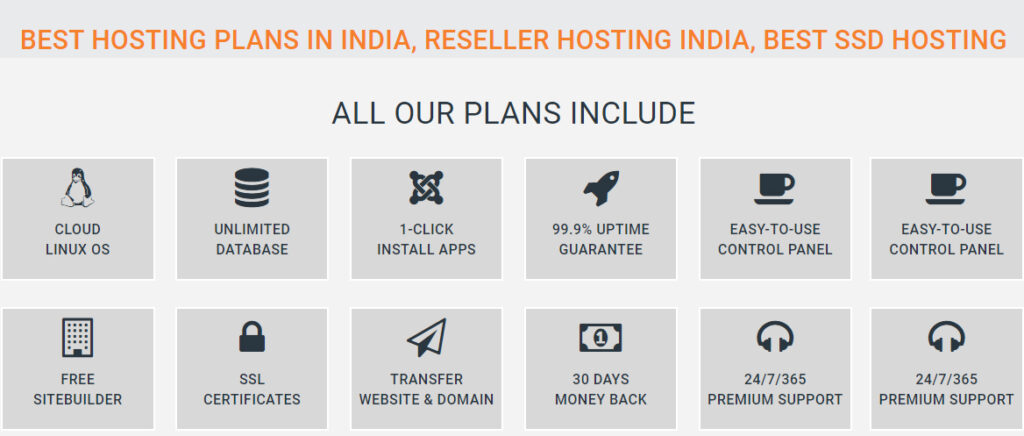 Best Hosting Plans In India, Reseller Hosting India, Best SSD Hosting